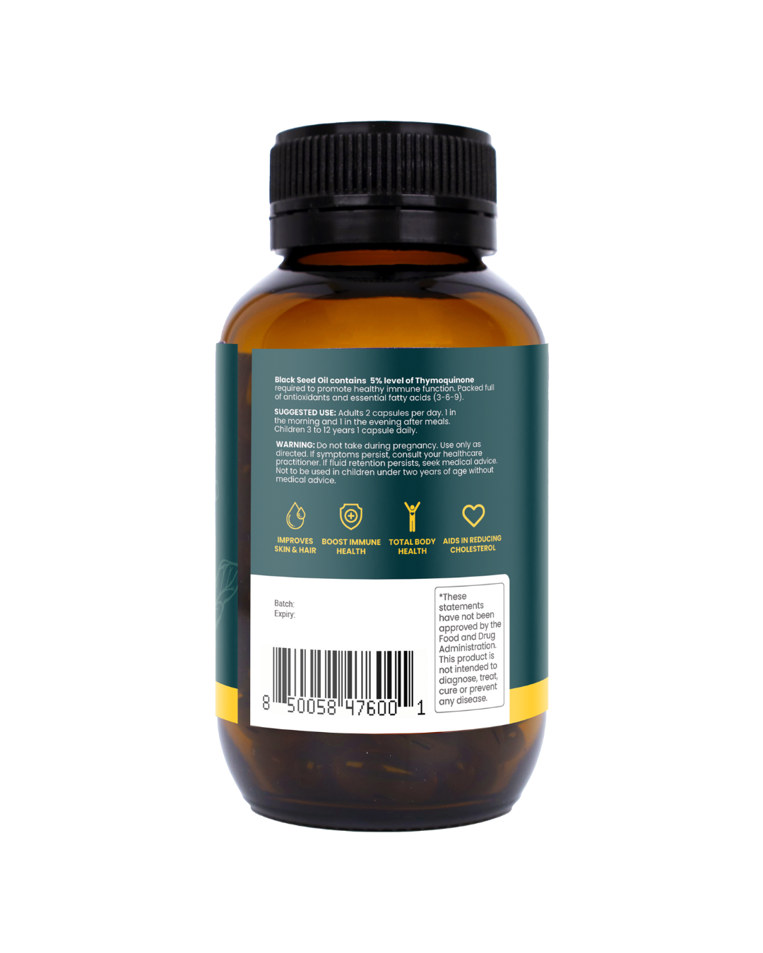 5% TQ Black Seed Oil 120 Capsules
